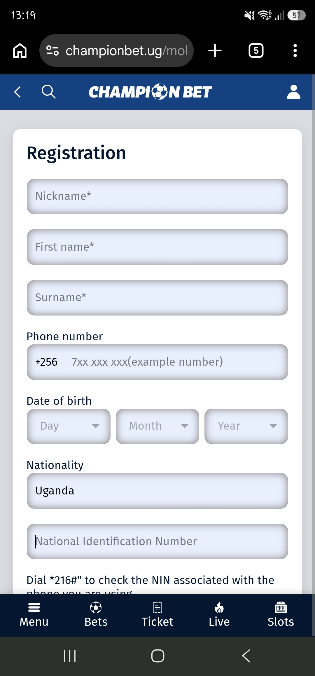 Champion Bet Registration Step-by-Step Guide for Uganda
