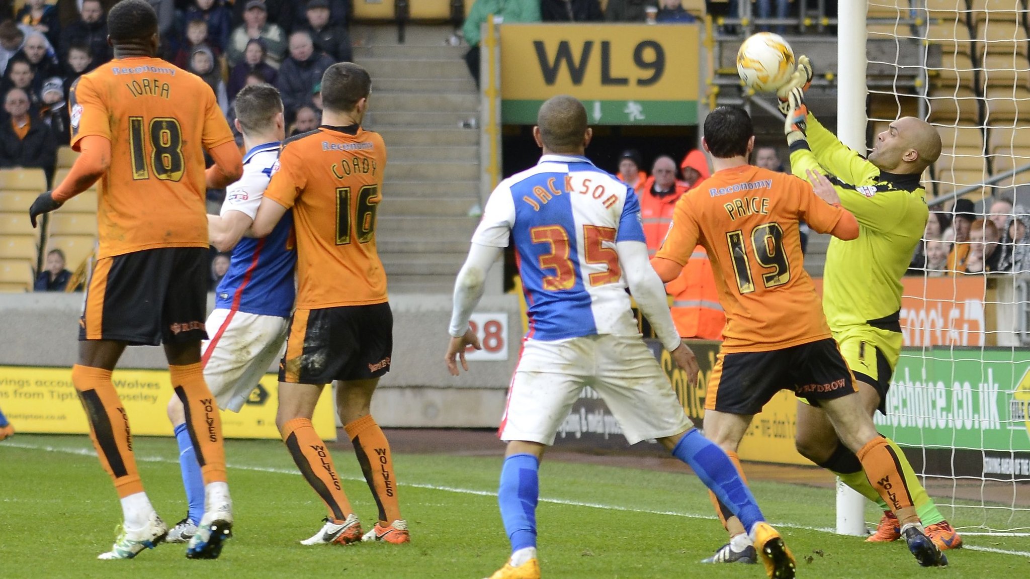 Blackburn Rovers v Wolverhampton Wanderers. Match officials confirmed