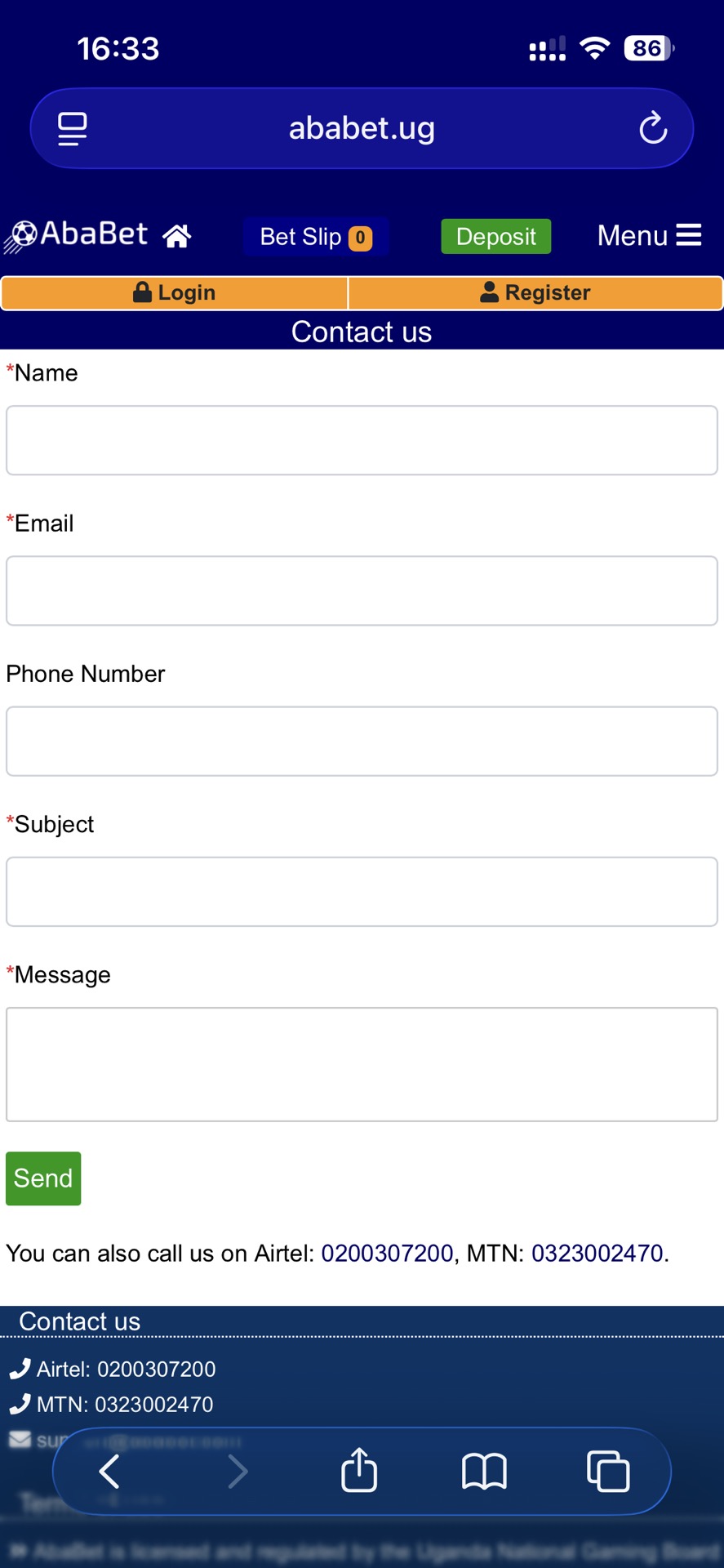 Ababet Customer Support