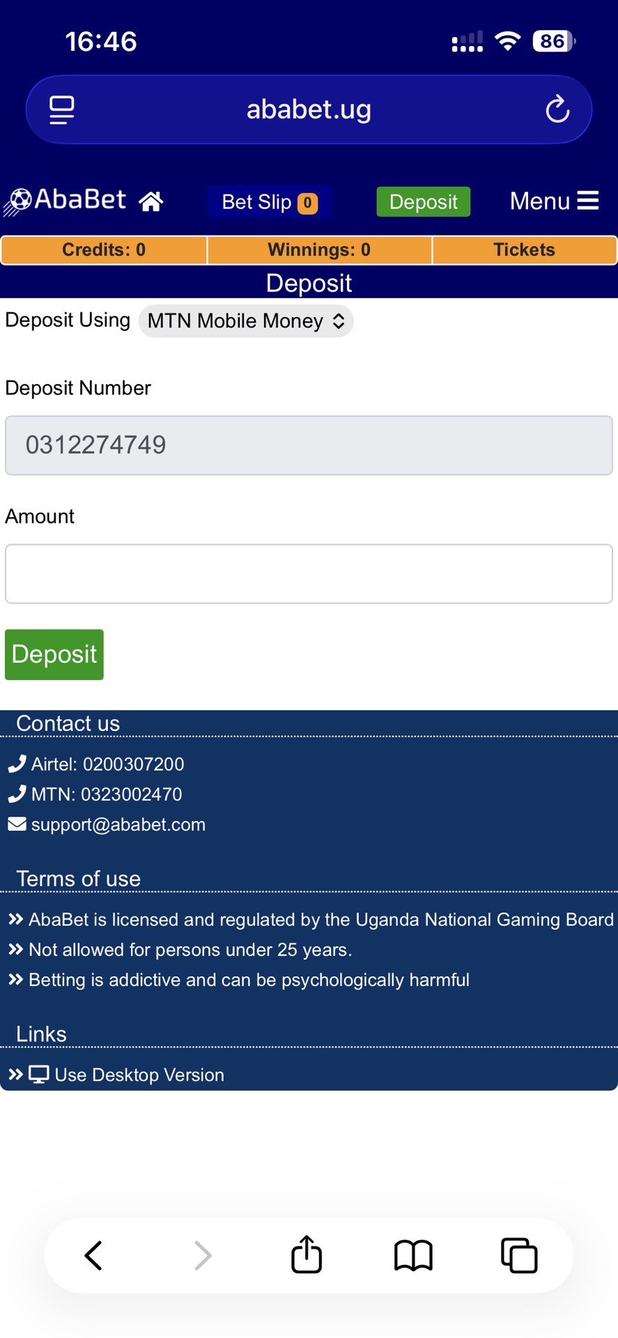 Ababet Deposit Methods in Uganda