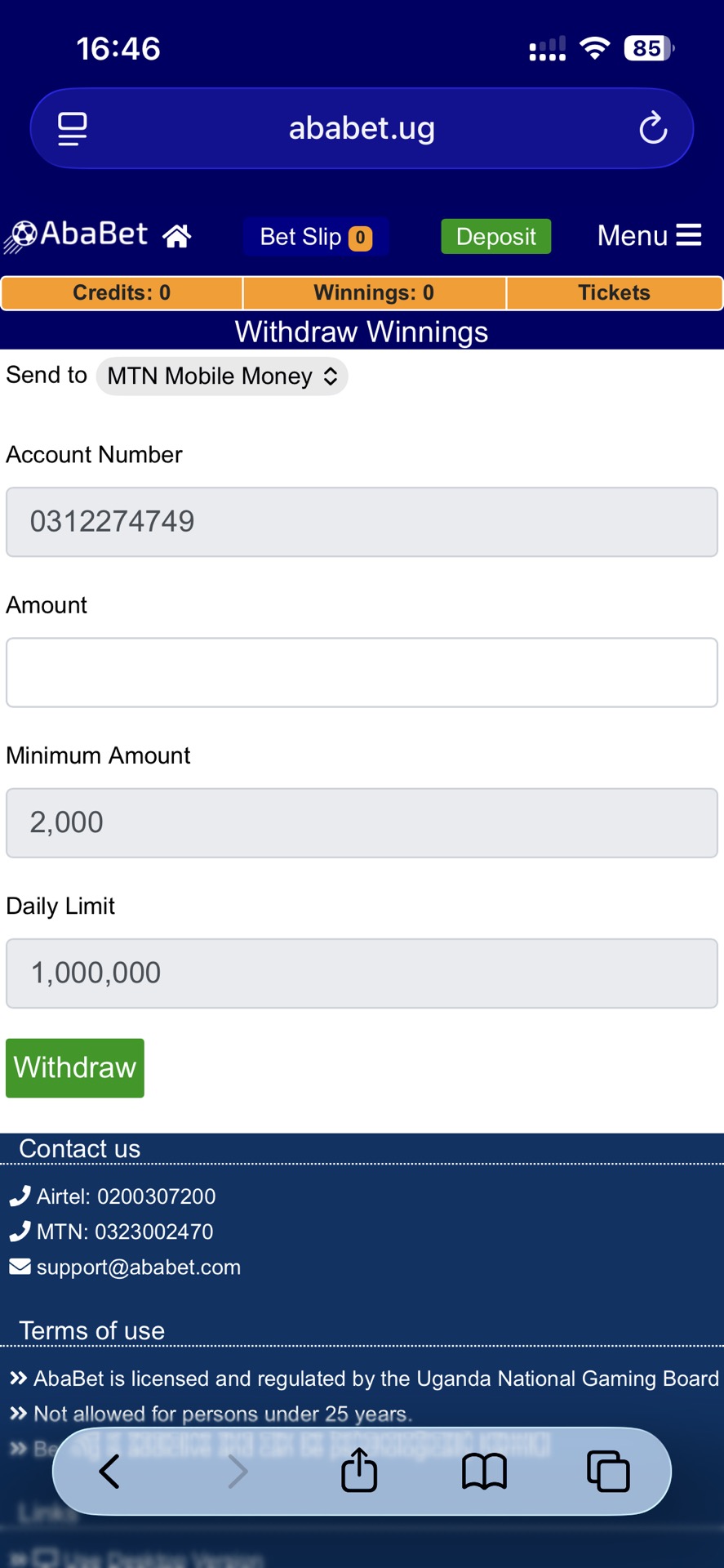 How to Withdraw Money from My AbaBet Uganda Account?