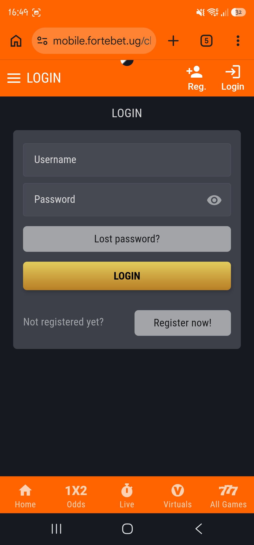 Fortebet First Login After Registration