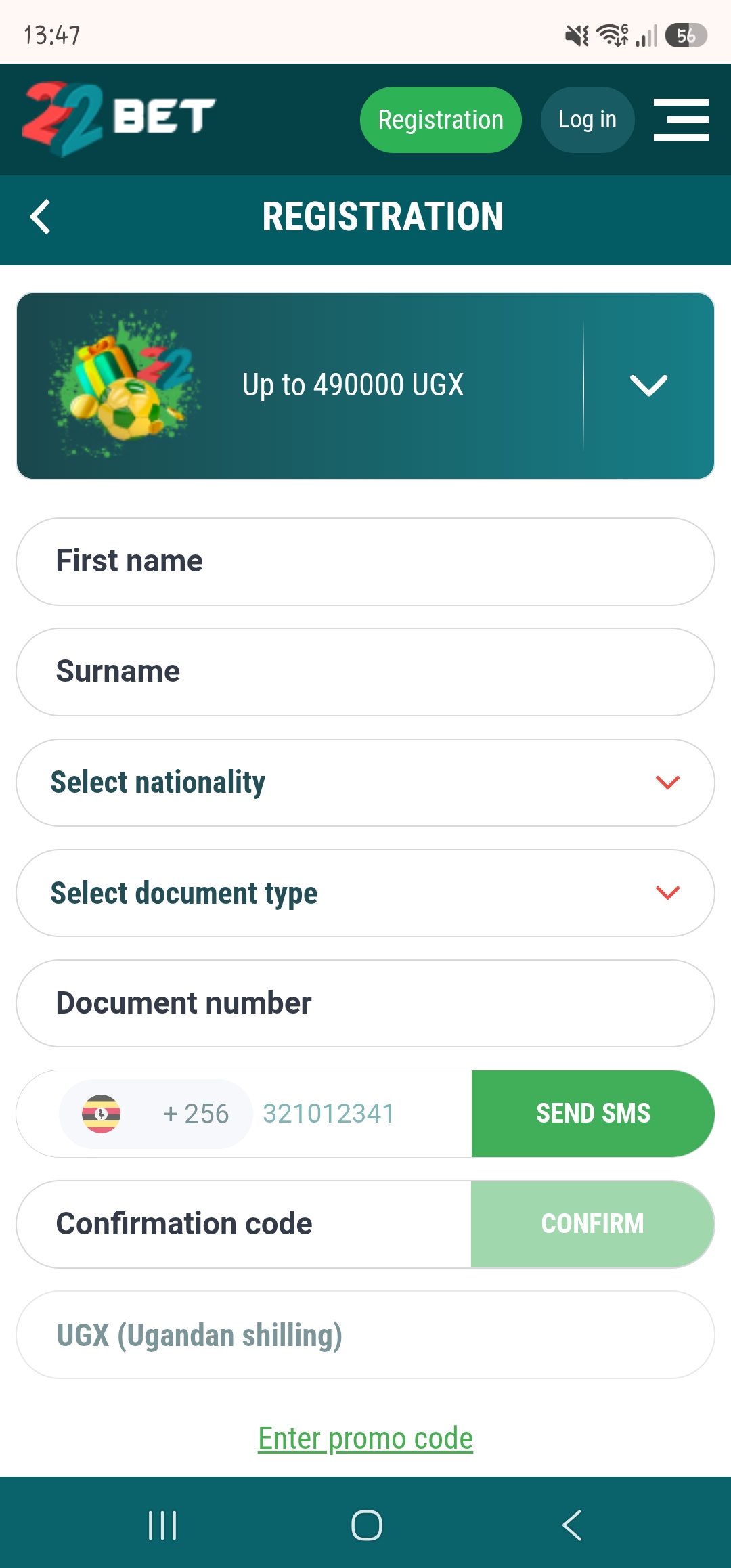 How to Join 22Bet