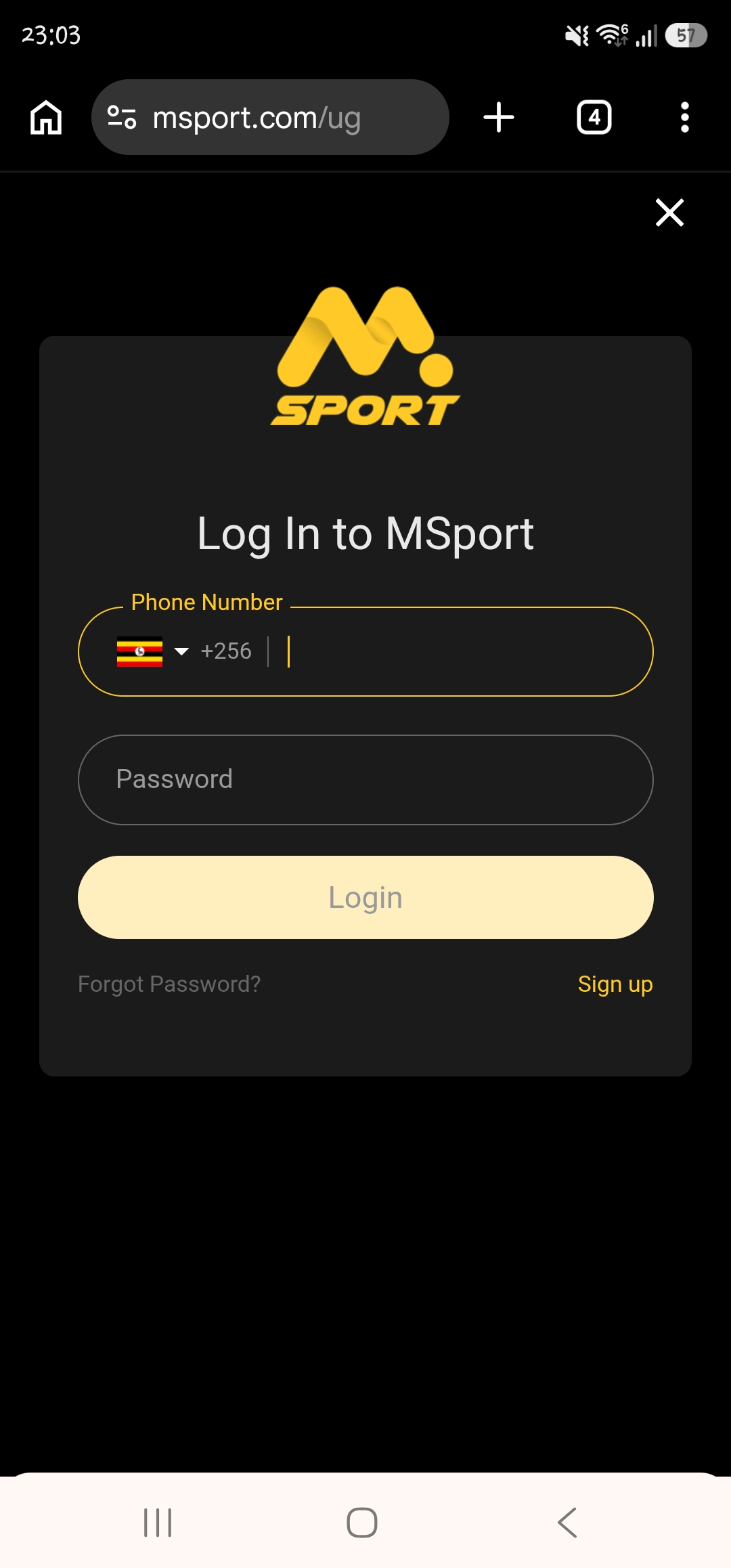 How to Login to Msport Uganda (2)